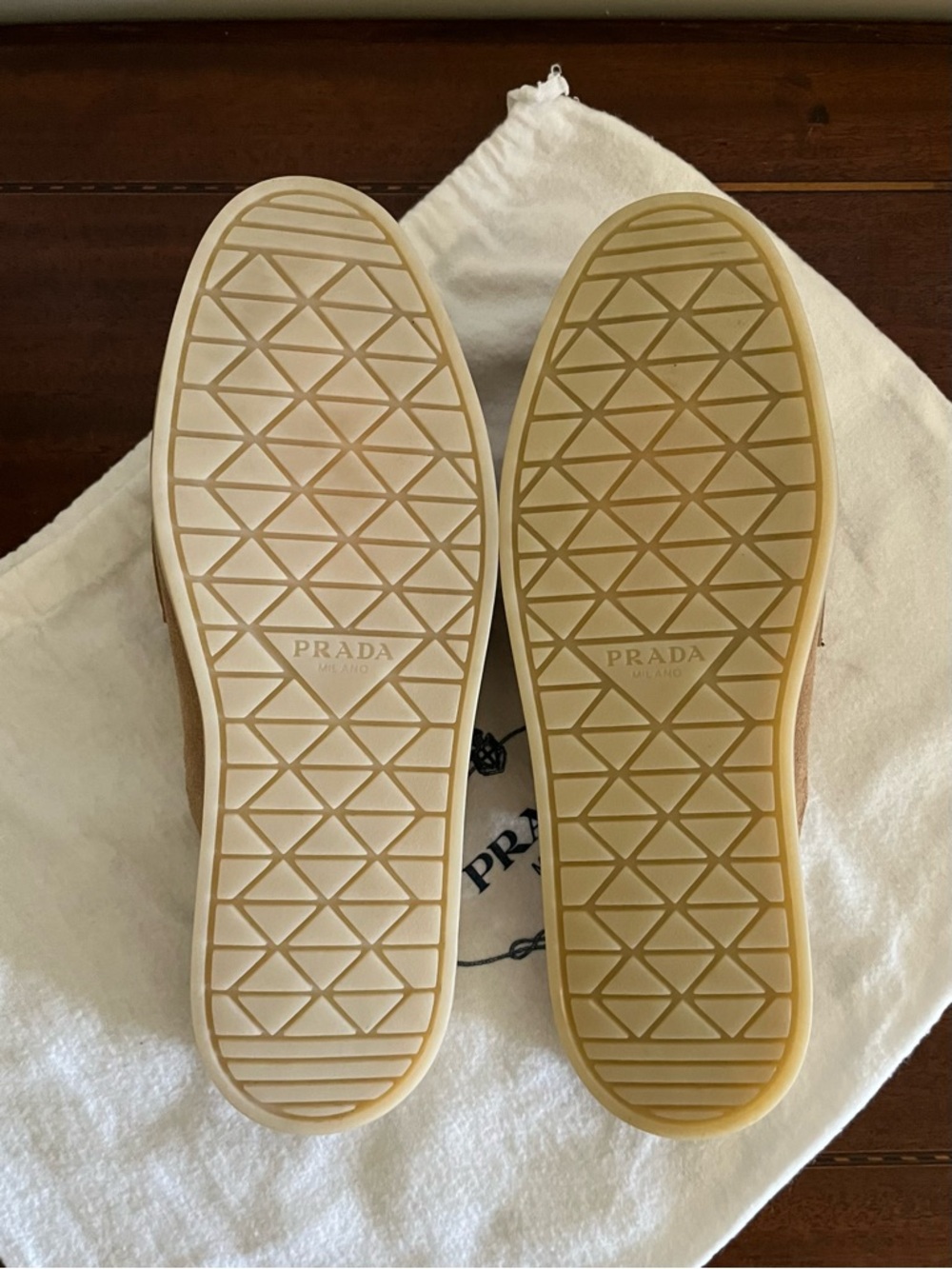 NWOT - Suede Loafer Mules with Prada Logo - 42 IT / U.S. 11.5-12 Wide Women's - Picture 8 of 9